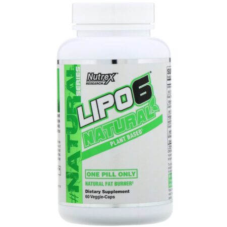 Nutrex Research, Natural Series, LIPO-6 Natural Fat Burner, Plant Based, 60 Veggie-Caps - Image 3