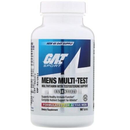 GAT, Men's Multi+Test, Multivitamínico com Suporte de Testosterona, 90 Comprimidos - Image 3