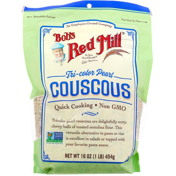 Bob's Red Mill, Pérolas de Cuscuz Tricolor, 454 g (16 oz)