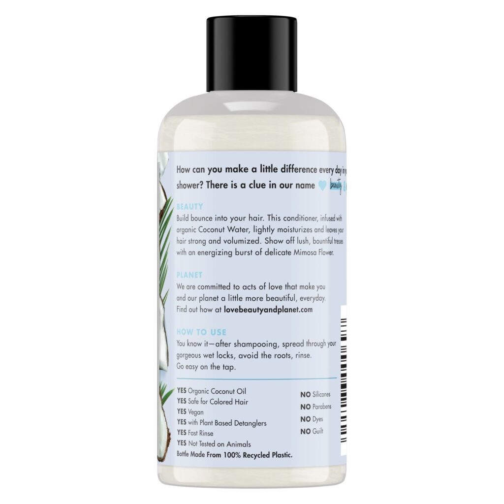 Love Beauty and Planet, Volume and Bounty Conditioner, Coconut Water & Mimosa Flower, 3 fl oz (89 ml) - Imagem 2