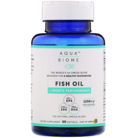 Enzymedica, Aqua Biome, Fish Oil + Sports Performance, Lemon Flavor, 1,200 mg, 60 Softgels - Image 3