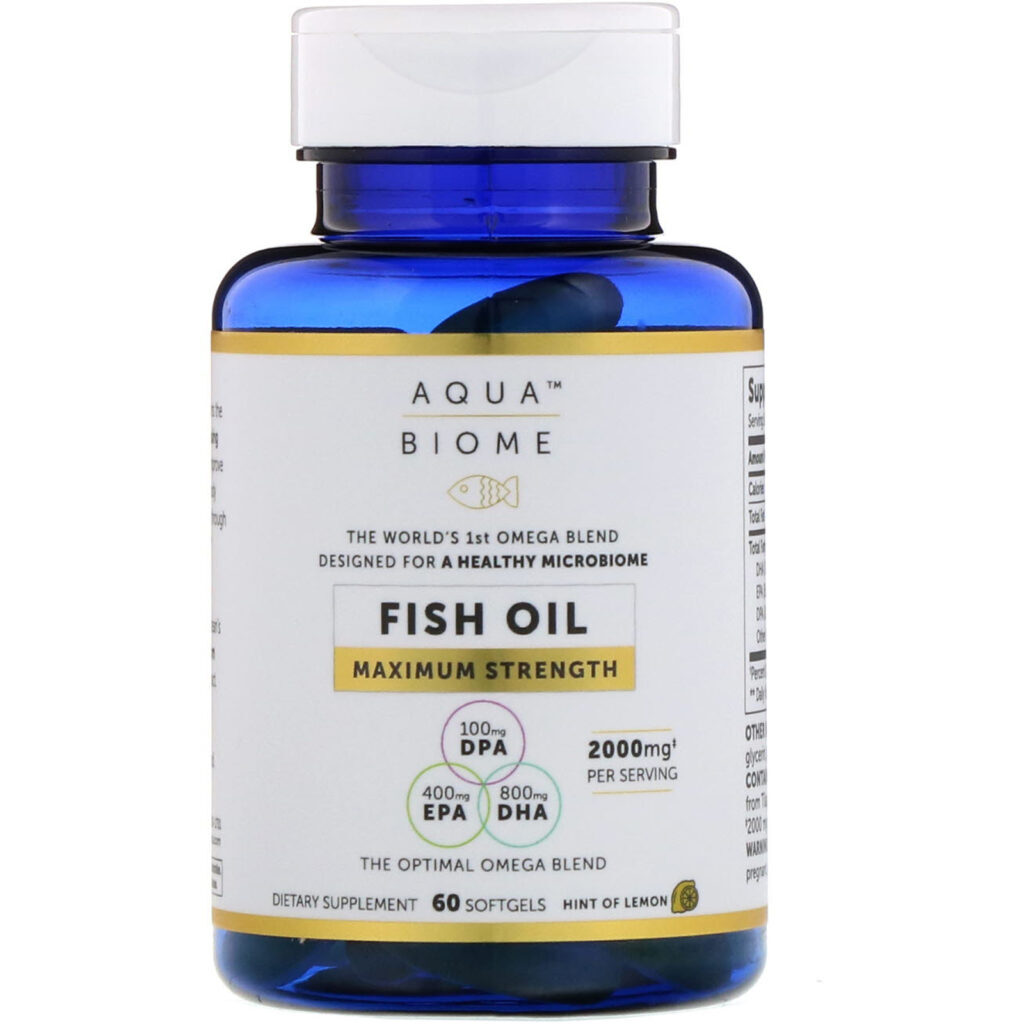 Enzymedica, Aqua Biome, Fish Oil, Maximum Strength, Lemon Flavor, 2,000 mg, 60 Softgels - Imagem 3