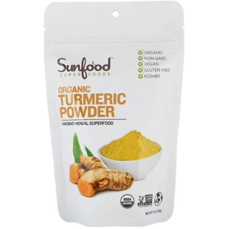 Sunfood, Organic Turmeric Powder, 4 oz (113 g)