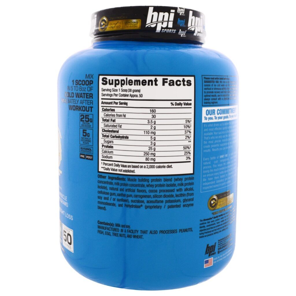 BPI Sports, Whey HD, Whey Protein em Pó Ultra Premium, Biscoito de Chocolate, 1.900 g - Imagem 2