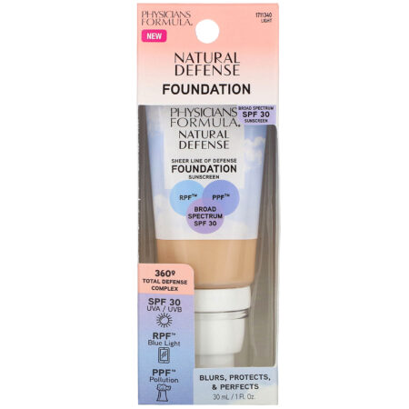 Physicians Formula, Natural Defense Foundation, SPF 30, Light, 1 fl oz (30 ml) - Image 2