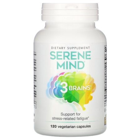 Natural Factors, 3 Brains, Serene Mind, 120 Vegetarian Capsules - Image 3