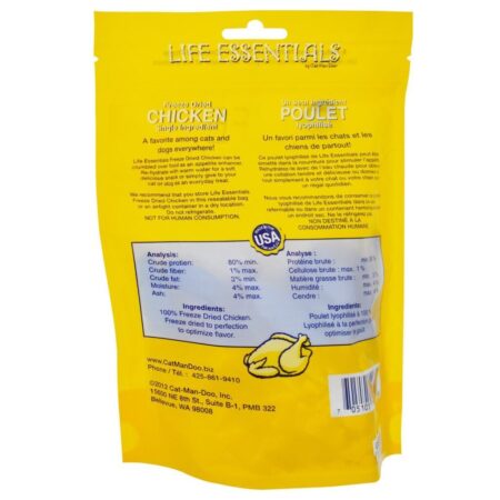 Cat-Man-Doo, Essencial para a Vida, Frango Liofilizado para Cães e Gatos, 2 oz (57 g) - Imagem 2