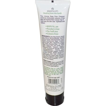 Zion Health, Mascara de argila e algas marinhas, 4 fl. oz. (120 mL) — foto 2 Zion Health, Mascara de argila e algas marinhas, 4 fl. oz. (120 mL) — foto 2