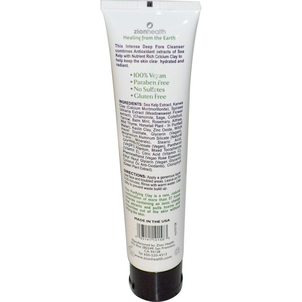 Zion Health, Mascara de argila e algas marinhas, 4 fl. oz. (120 mL) — foto 2 Zion Health, Mascara de argila e algas marinhas, 4 fl. oz. (120 mL) - Imagem 2