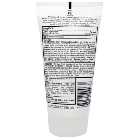 Neutrogena, Rapid Clear, Limpador de Acne Resistente, Intensidade Máxima, 147 ml (5,0 fl oz) - Image 2