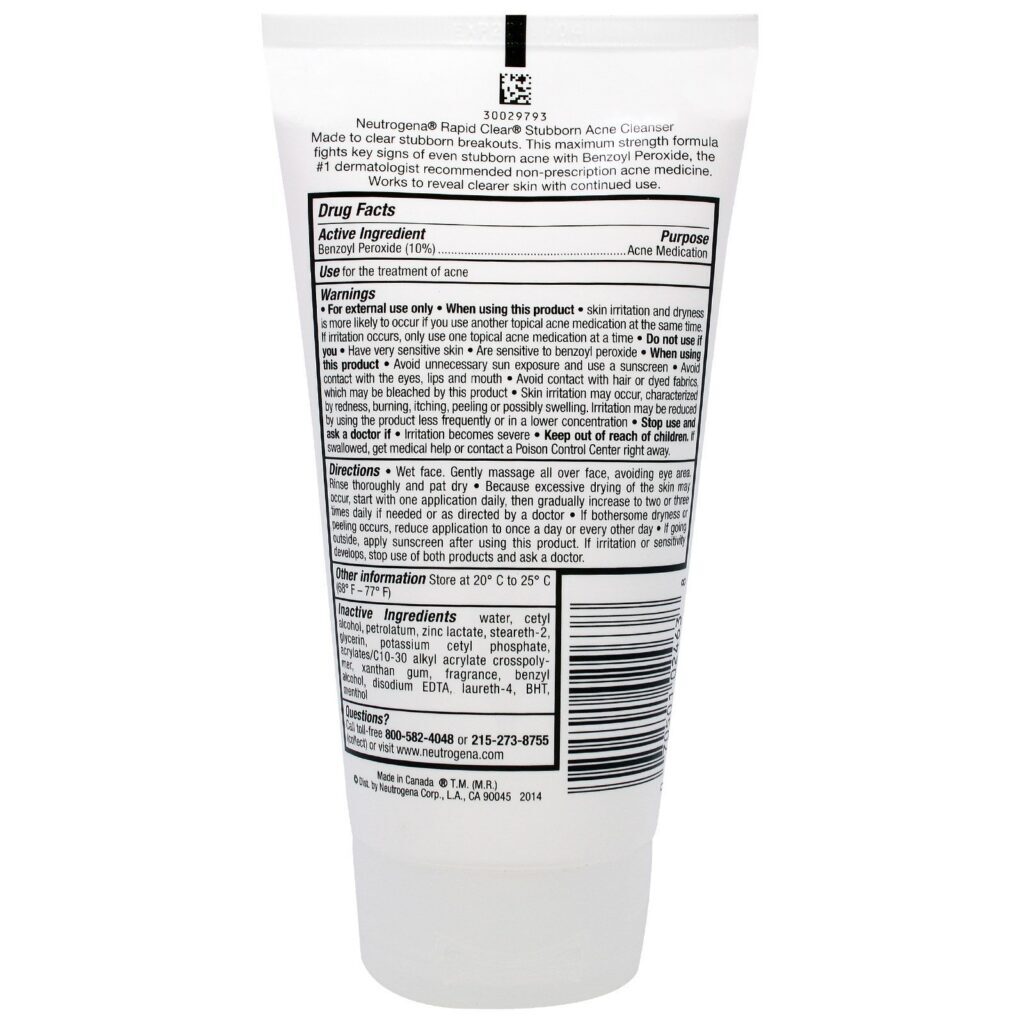Neutrogena, Rapid Clear, Limpador de Acne Resistente, Intensidade Máxima, 147 ml (5,0 fl oz) - Imagem 2
