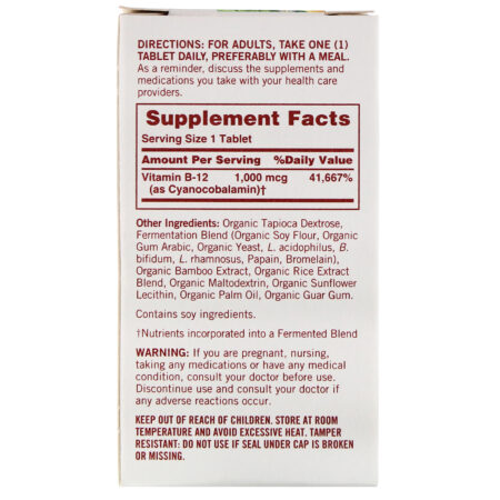 Sundown Organics, Ener-B, B12, 1,000 mcg, 30 Tablets - Image 2