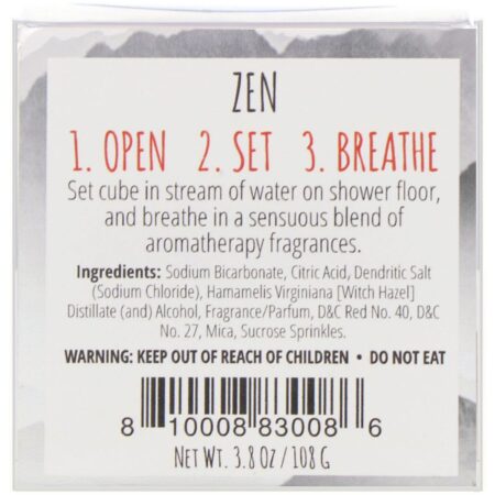 Fizz & Bubble, Vaporizador de banho, Zen, 3,8 oz (108 g) - Image 3