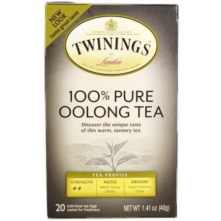 Twinings, Chá Oolong 100% Puro, 20 Sachês de Chá, 1,41 oz (40 g)