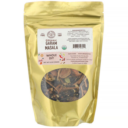 Pure Indian Foods, Garam Masala Orgânica, Integral DIY, 226 g (8 oz)