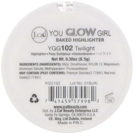 J.Cat Beauty, You Glow Girl, iluminador Baked, YGG102 Twilight, 8,5 g - Image 3