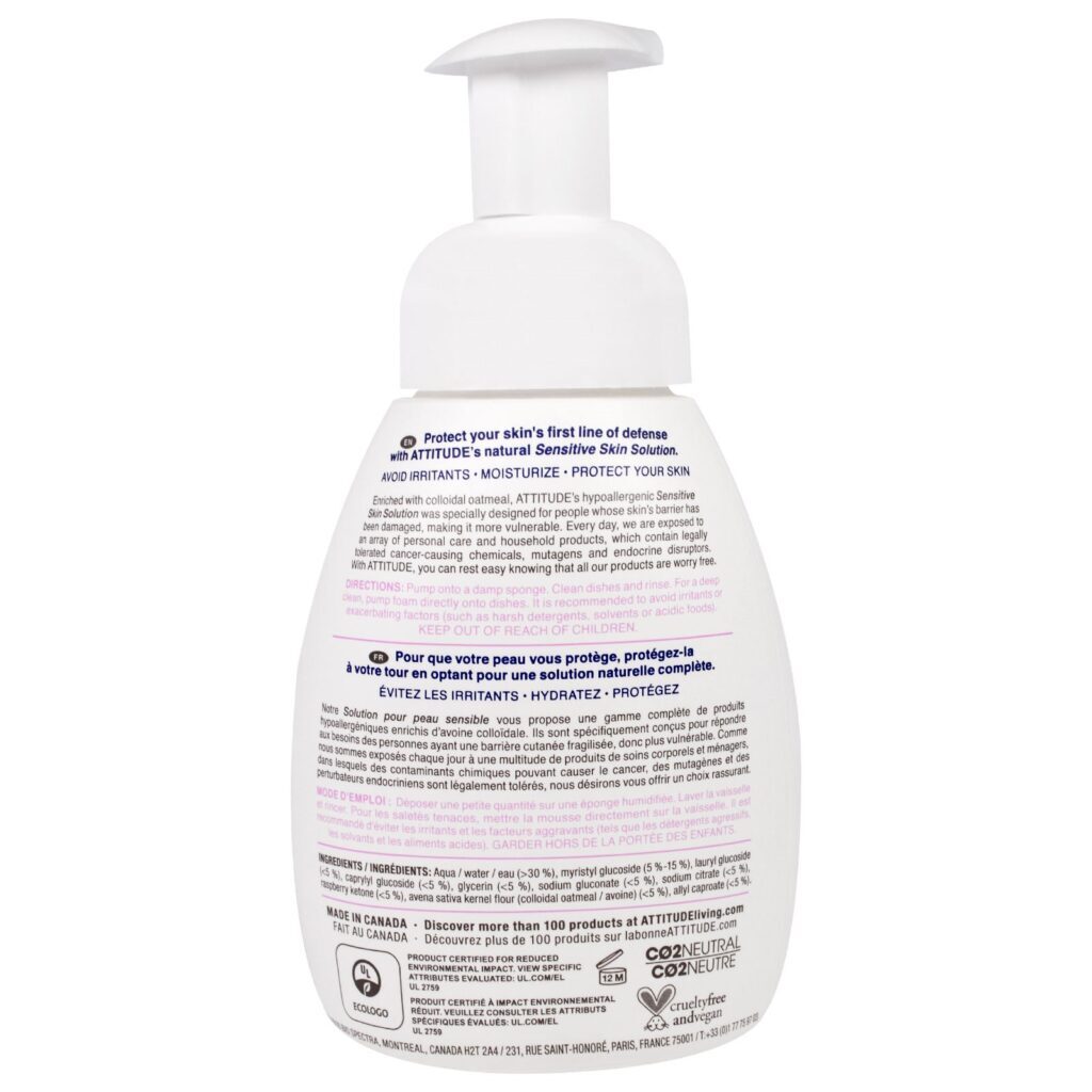 ATTITUDE, Bebês, Limpador de Utensílios Espumante Natural e Garrafa, 295 ml - Imagem 2