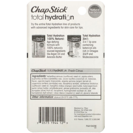 Chapstick, Protetor labial Total Hydration, Fresh Citrus, 3,5 g - Image 3