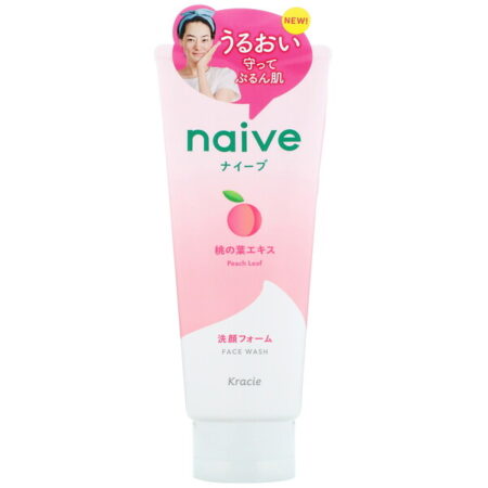 Kracie, Naive, sabonete facial, pêssego, 130 g