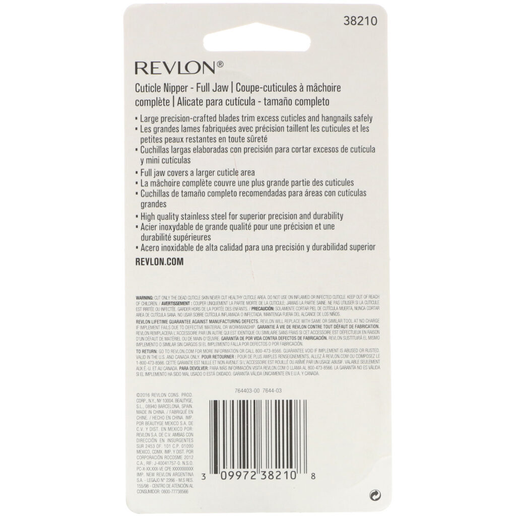 Revlon, Pinça de cutícula, Full Jaw, 1 contagem - Imagem 3