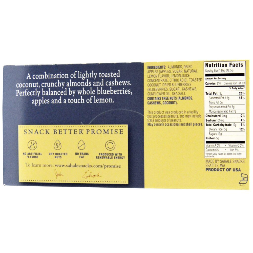 Sahale Snacks, Mix de Amêndoa e Berry inspirado em Macaroons, 9 pacotes, 1,5 oz (42,5 g) cada - Imagem 2