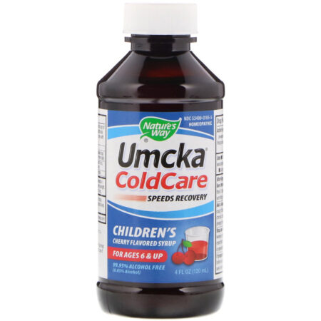 Nature's Way, Umcka, ColdCare, Syrup, For Ages 6 & Up, Cherry Flavored, 4 fl oz (120 ml) - Image 4