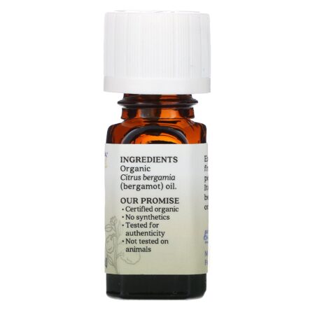 Aura Cacia, Óleo Essencial Puro, Bergamota Orgânica, 7,4 ml (0,25 fl oz) - Image 2