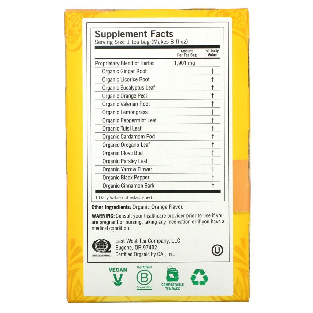 Yogi Tea, Organic, Temporada Fria, Livre de Cafeína, 16 Sachês de Chá, 1,12 oz (32 g) - Imagem 2