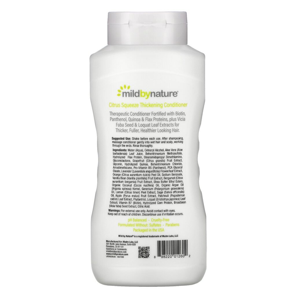 Mild By Nature, Condicionador Espessante, Complexo B e Biotina, Toque Cítrico, 473 ml (16 fl oz) - Imagem 2