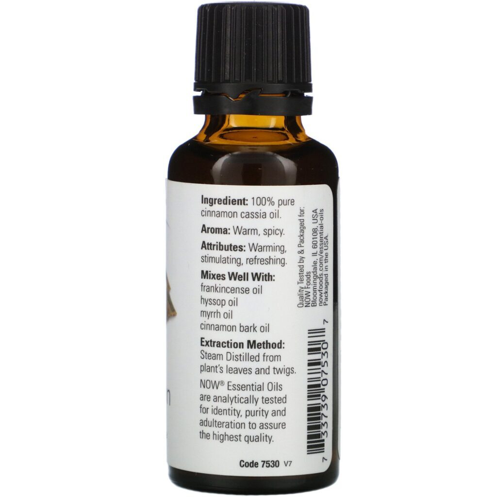 Now Foods, Óleos Essenciais, Cinnamomum cassia, 30 ml (1 fl oz) - Imagem 2