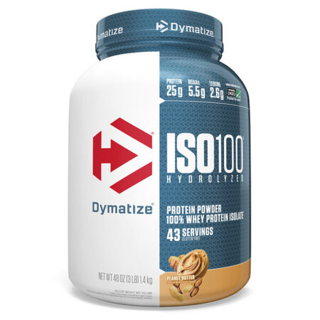 Dymatize Nutrition, ISO 100 Hidrolisado, 100% isolado de proteína Whey, Manteiga de Amendoim, 48 oz (1,4 kg)