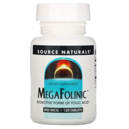 Source Naturals, MegaFolinic, 800 mcg, 120 Tabletes