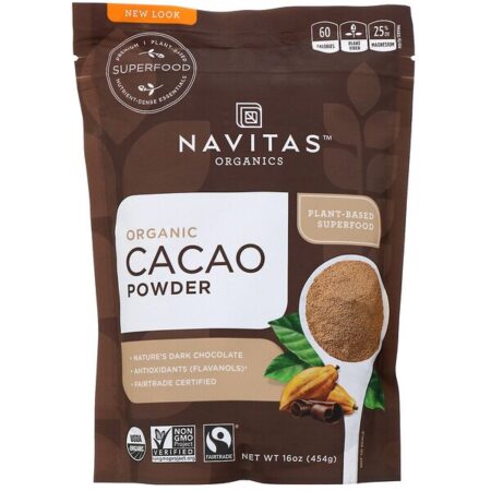 Navitas Organics, Cacau em Pó Orgânico, 454 g (16 oz)