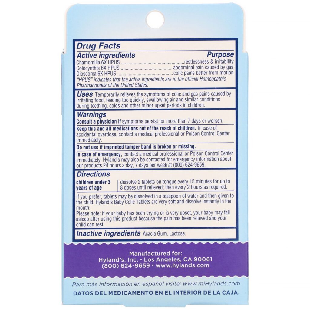 Hyland's, Baby, Colic Tablets, Ages 0 Months+, 125 Quick-Dissolving Tablets - Imagem 2