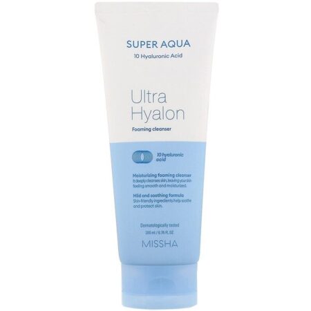 Missha, Limpador Espumante Ultra Hyalon Super Aqua, 6,76 fl oz (200 ml)