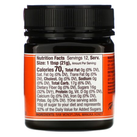 Wedderspoon, Mel cru de Manuka, KFactor 16, 8,8 onças (250 g) - Image 2