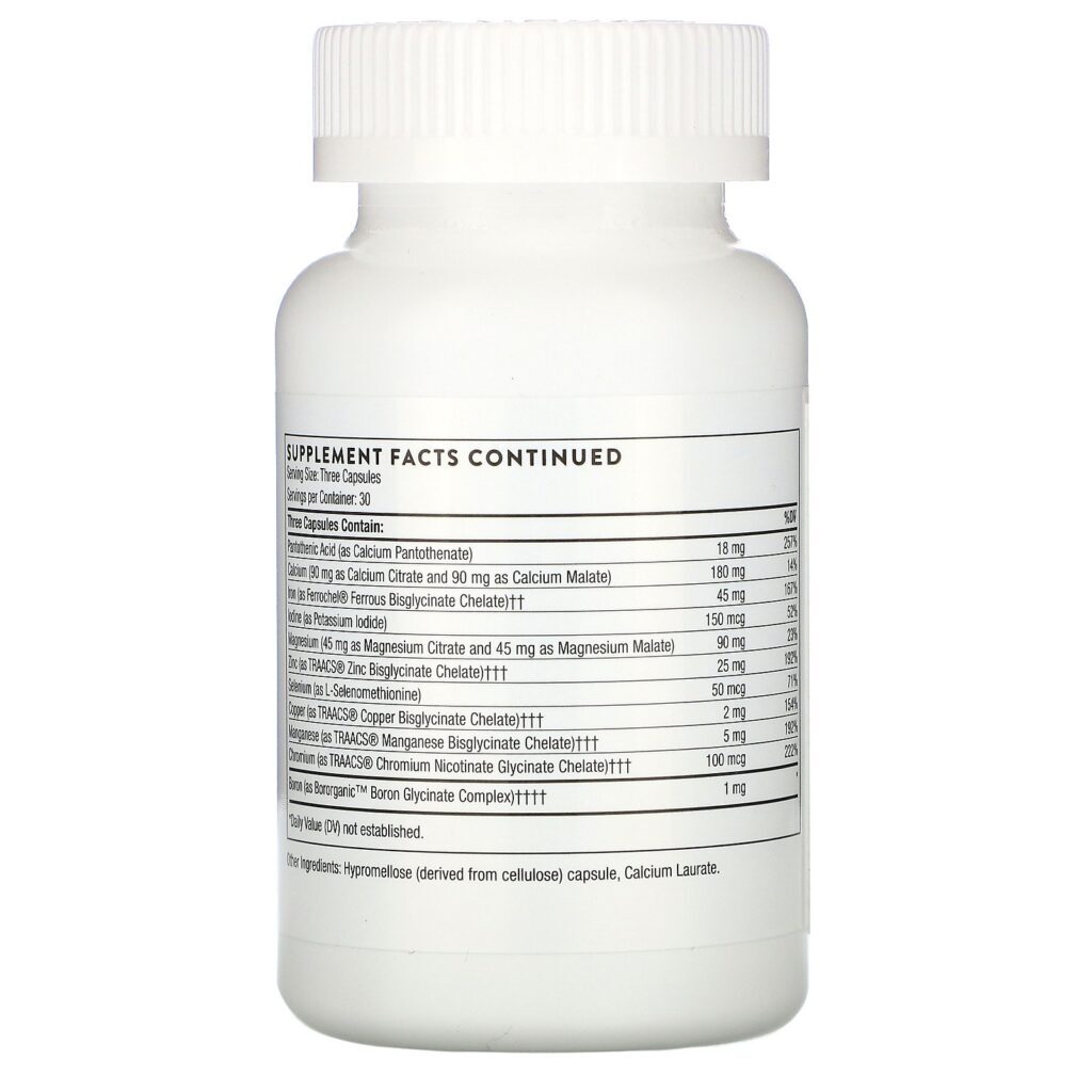 Thorne Research, Basic Prenatal, 90 Cápsulas - Imagem 3