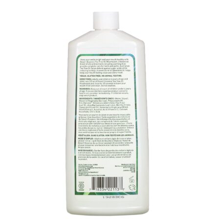 Desert Essence, Tea Tree Oil Mouthwash, Spearmint, 16 fl oz (473 ml) - Image 2