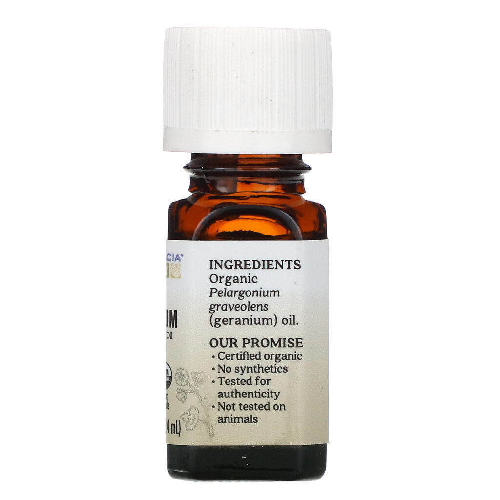 Aura Cacia, Gerânio Orgânico, 7,4 ml (0,25 fl oz) - Imagem 2