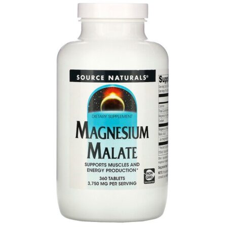 Source Naturals, Malato de Magnésio, 3.750 mg, 360 Comprimidos