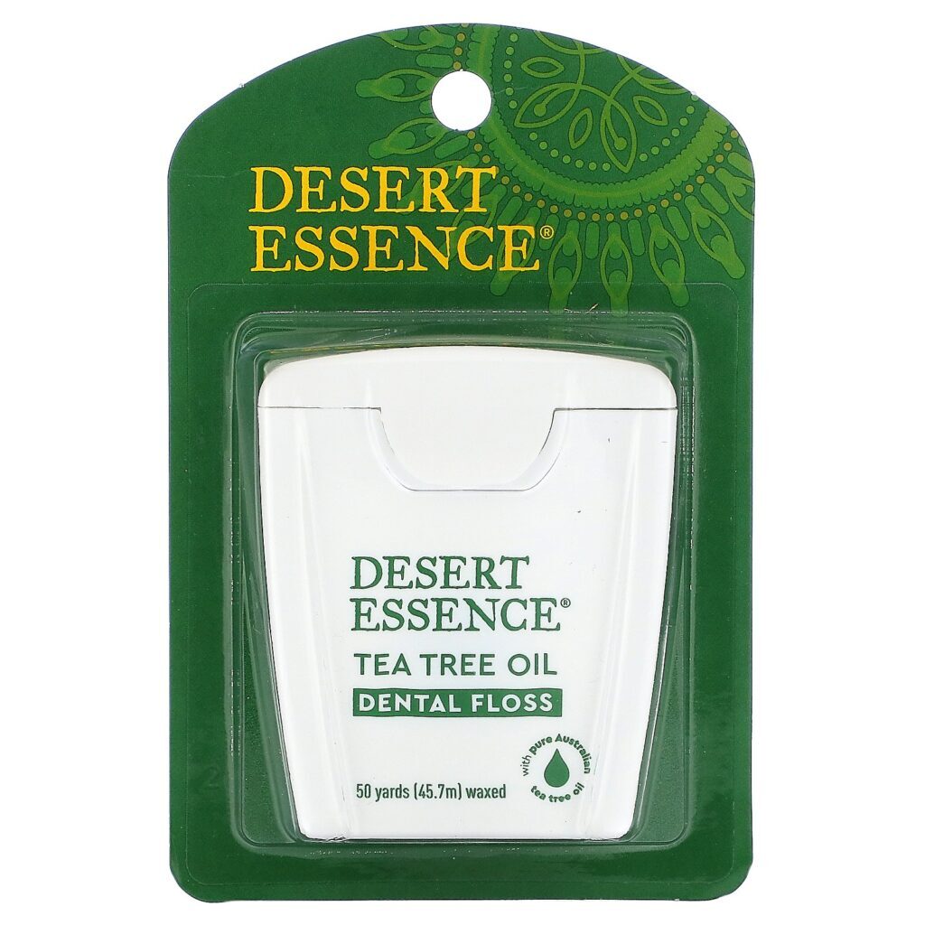 Desert Essence, Fio Dental de Óleo da Árvore do Chá, Encerado, 45,7 m (50 Jardas) - Imagem 2