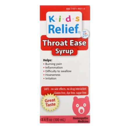 Homeolab USA, Kid's Relief, Throat Ease Syrup, 0-12 Yrs, 3.4 fl oz (100 ml) - Image 2