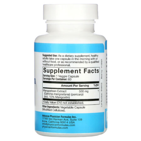 Advance Physician Formulas, Mangosteen, 500 mg, 60 Vegetable Capsules - Image 2