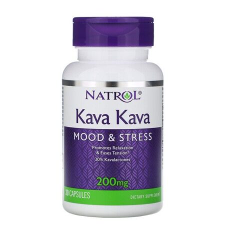 Natrol, Kava Kava, 200 mg, 30 Cápsulas