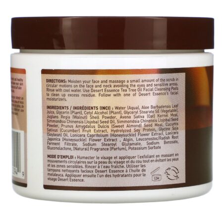 Desert Essence, Gentle Facial Scrub with Jojoba Oil and Almond Meal, 4 fl oz (120 ml) - Image 2