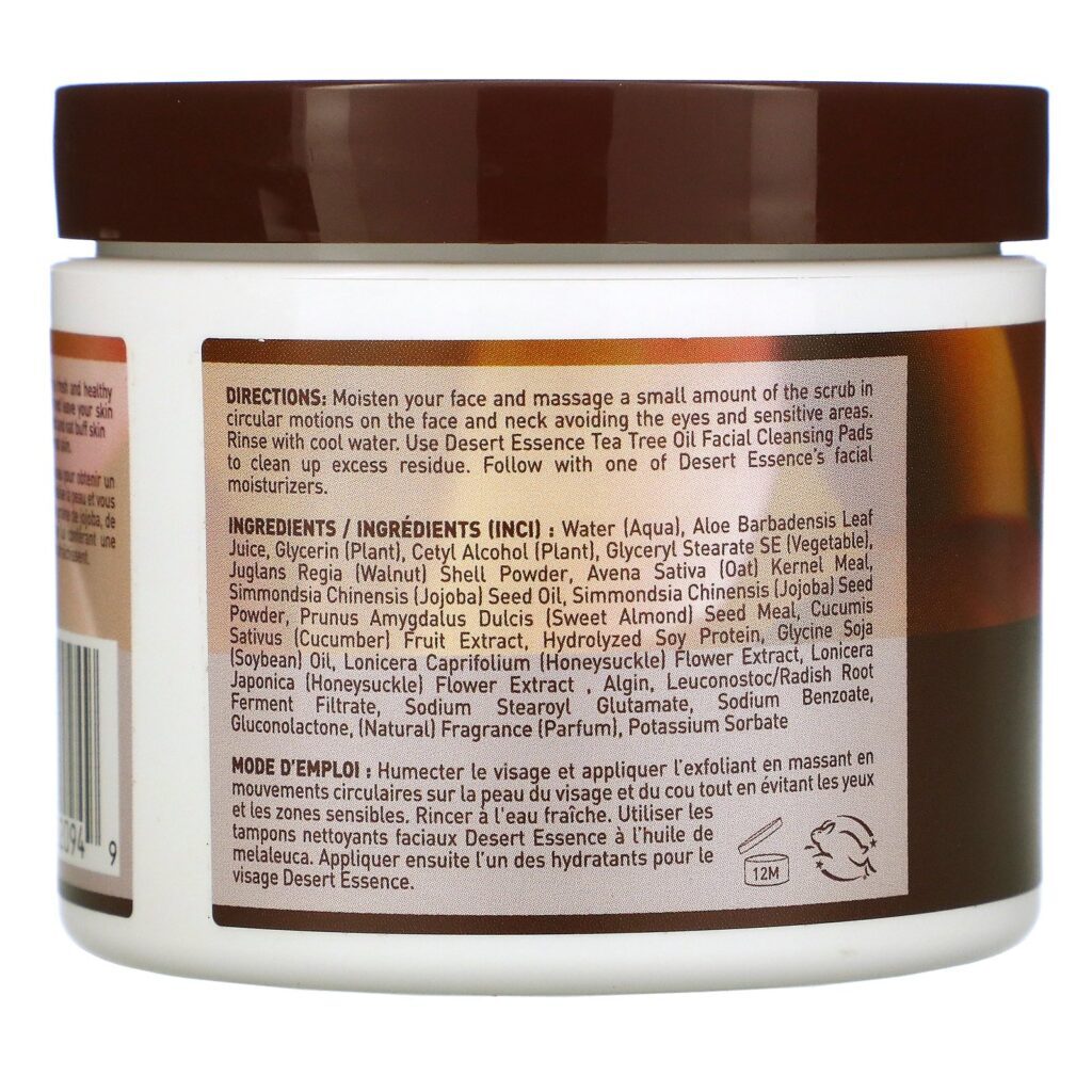 Desert Essence, Gentle Facial Scrub with Jojoba Oil and Almond Meal, 4 fl oz (120 ml) - Imagem 2