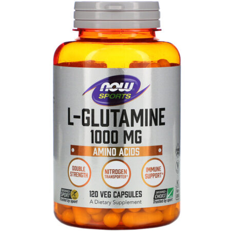 Now Foods, Sports, L-Glutamina, Potência em Dobro, 1.000 mg, 120 Cápsulas