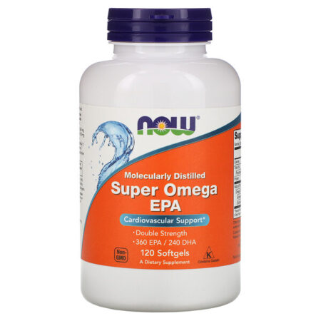 Now Foods, Super Omega EPA, Destilado Molecularmente, 120 Cápsulas Softgel