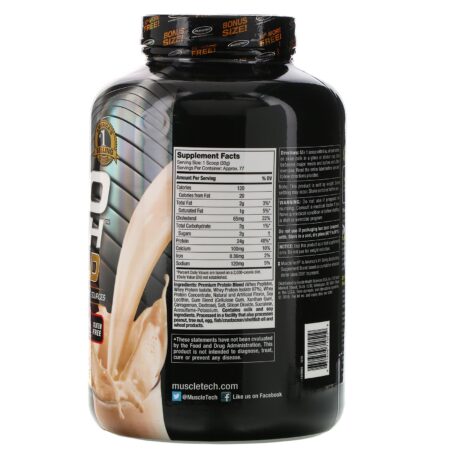 Muscletech, Nitro Tech, 100% Whey Gold, Creme de Baunilha Francês, 5,53 lbs. (2,51 kg) - Image 2