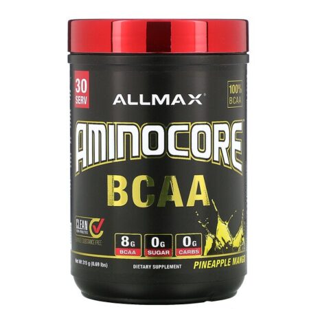 ALLMAX Nutrition, AMINOCORE BCAA, Pineapple Mango, 0.69 lbs (315 g)